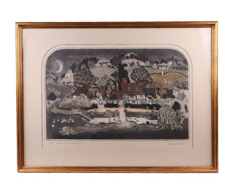 Graham Clarke (b1941) - Old Manor - coloured etching, artists proof print, signed in pencil to the margin, framed & glazed, 5