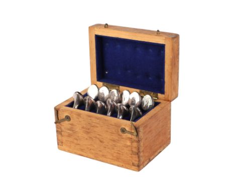 A set of six African Manilla money bracelets, later silver plated and engraved with numbers 1-6, for use as napkin rings, in 