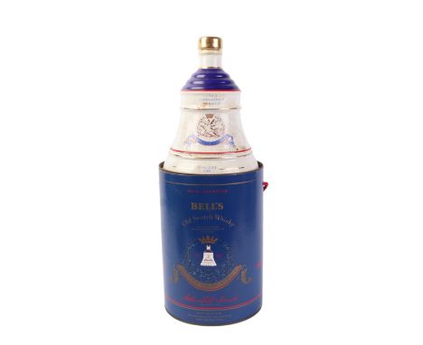 A sealed Bells Scotch whisky Wade Commemorative decanter, 1988, to commemorate the birth of Princess Beatrice.