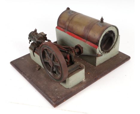 A scratch built live steam beam engine, 35cms wide.
