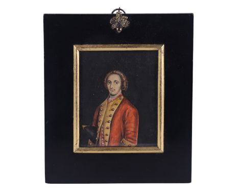A 19th century portrait miniature depicting Lieutenant Colonel Archibald Gordon HM of the 27th Regiment with inscription to v