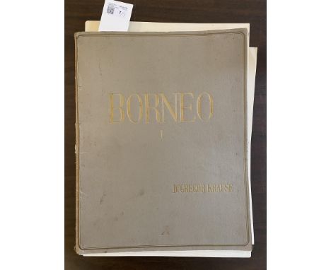 Borneo. By Gregor Krause, 3 volumes, Munich, 1927, 35 (of 36) photogravure plates after original photographs taken by the aut