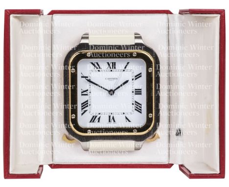 * King Juan Carlos I (1938-). King of Spain, 1975-2014 &amp; Queen Sofía of Spain (1938-). A Cartier Santos quartz alarm cloc