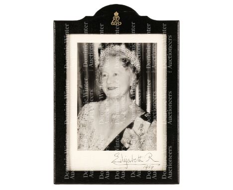 * Elizabeth (1900-2002). Queen Consort of King George VI, The Queen Mother. Signed photograph, 1989, gelatin silver print, he