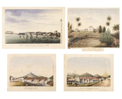 * Ceylon - Silvaf (Hippolyte, 1801-79). A collection of 10 watercolour views of Ceylon, mid 19th-century, comprising 'Opening