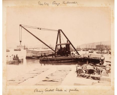 * Hong Kong. An album containing approximately 100 mounted photographs, c. 1890s, a mixture of albumen prints and gelatin sil