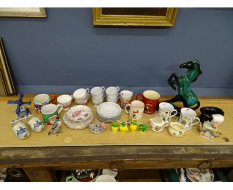 China to include Guinness mugs, Blue Mountain Pottery horse and Noritake cups and saucers etc&nbsp;