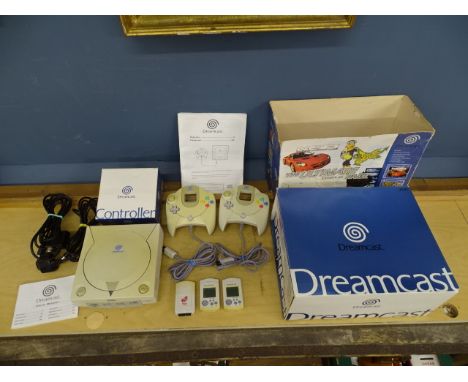 Boxed Sega Dreamcast console with 2 controllers and leads. All untested&nbsp;