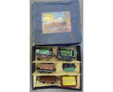 Two Hornby 0 gauge model locomotives, etc.