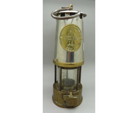 An Eccles miner's safety lamp, type SL