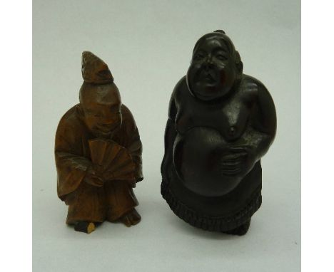 Two carved netsuke, a/f