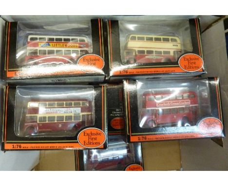 Fifteen Exclusive First Editions model buses, boxed