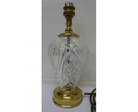 A Waterford Crystal Kilkenny table lamp, height 25cm