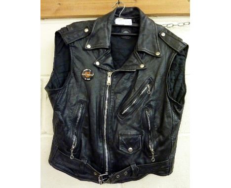 A Harley-Davidson leather waistcoat