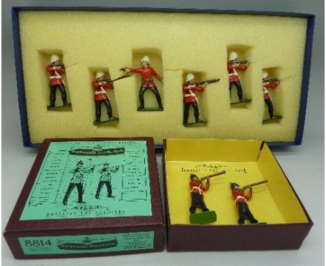 A Marlborough model soldier set, The Buffs, boxed and Britains, 8814, Sherwood Foresters