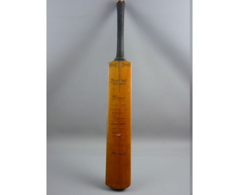 1938 CRICKET AUTOGRAPHS - a Gradidge, London Imperial Driver Super cricket bat signed by the Australia, Lancashire & Stockpor