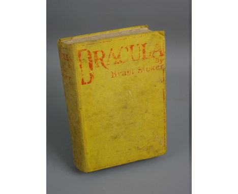 FIRST EDITION 'DRACULA' BY BRAM STOKER, Westminster Archibald Constable & Company, dated 1897, printed inner 'To My Dear Frie