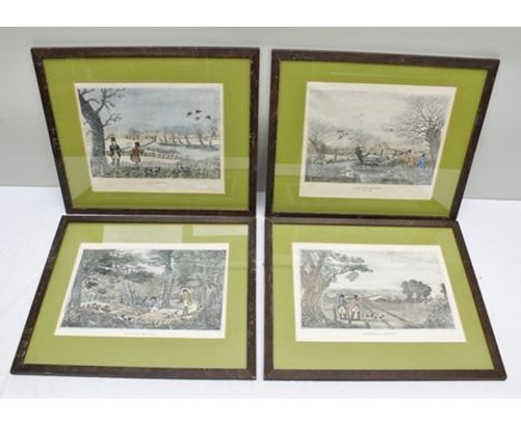 AFTER H. ALKEN A set of four hand coloured Prints "Snipe Shooting", "Partridge Shooting", "Wild Duck Shooting" and "Pheasant 