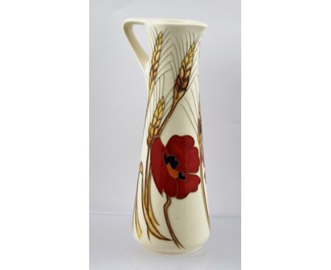 A MOORCROFT CERAMIC JUG, designed by Emma Bossons FRSA, tube lined and hand painted in the "Harvest Poppies and Corn" pattern