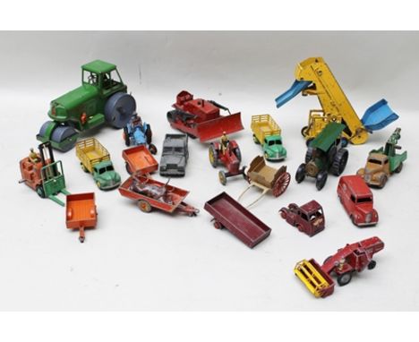TRI-ANG MINIC - TOYS CLOCKWORK MODEL STEAM DRIVEN ENGINE, together with a TRI-ANG MINIC INPLAY MODEL ROAD ROLLER with clockwo