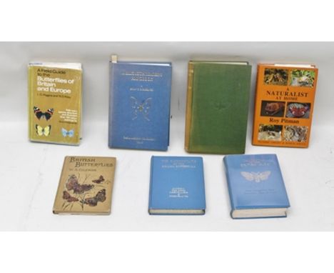 SEVEN VOLUMES RELATING TO BUTTERFLIES AND MOTHS "Field Guide to the Butterflies of Britain and Europe" by Higgins and Riley "