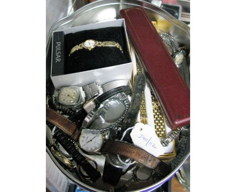 Assorted Ladies and Gent's Wristwatches, including Timex, Oris, etc:- One Box