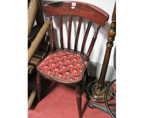 A Standard Lamp, pair of spindle back chairs, adjustable high chair.