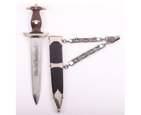 RARE THIRD REICH NSKK LEADERS CHAINED DRESS DAGGER BY CARL EICKHORN, SOLINGEN, good honest example of an original NSKK leader