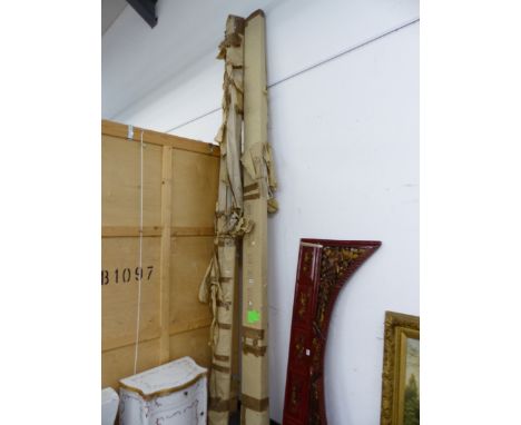A QUANTITY OF LARGE ROLLER BLINDS. 
