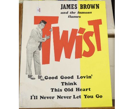 James Brown and the Famous Flames 'Twist', print on card, 71 x 57cm 