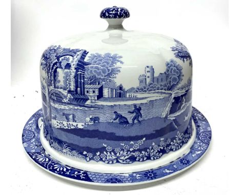 Large Spode cheese dish and cover in the Italian pattern