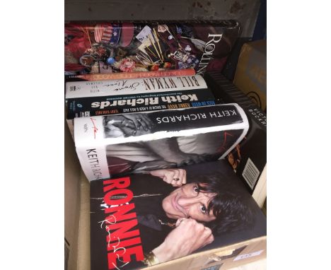 A box of Rolling Stones biographies 