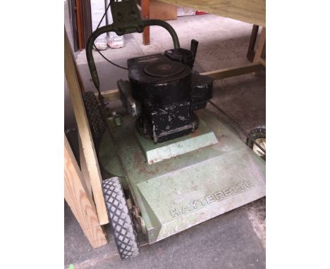 A Hayterette Briggs and Stratton rotary mower 