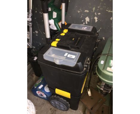 A mobile toolbox with tools and ironmongery 