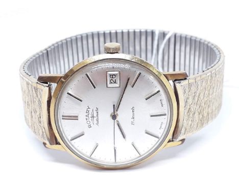 A gold plated Rotary Automatic 21 jewels wristwatch.Condition: currently in good working order although will not be sold with