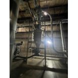 mild steel cyclone with rotary lock with fine separator below and rotary lock
