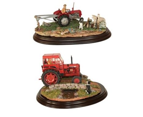 *  Country Artists Tractor Models: 'Welcome Home', and 'Securing the Field', on wood bases (2). No boxes