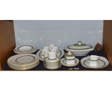 A Royal Doulton Rondelay part dinner and coffee service (one shelf)