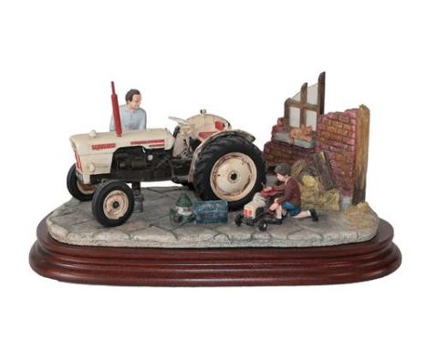 Border Fine Arts 'Like Father Like Son', model No. B0859 by Ray Ayres, on wood base, with box and certificate. Exhaust on tra
