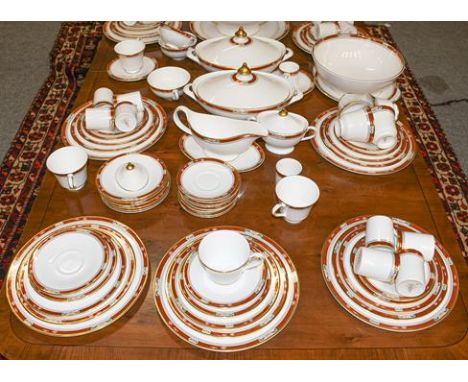 A Royal Doulton ''Sandon'' pattern extensive dinner service including tureens, bowls, plates, tea wares etc.  Generally in go
