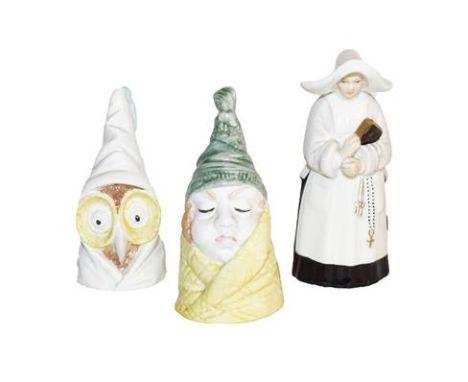 Three Royal Worcester candle snuffers