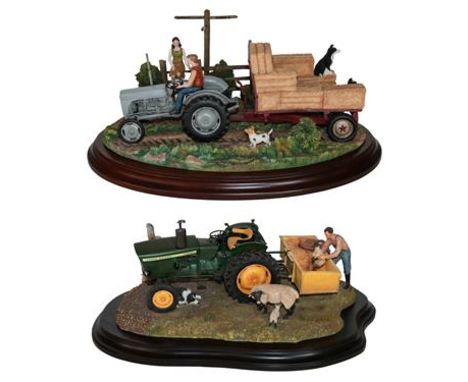 *  Country Artists Tractor Models: 'Return to the Fold', and 'Crossroads', on wood bases, with boxes (2)