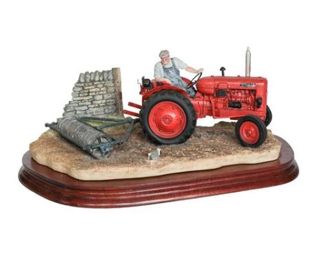 Border Fine Arts 'Turning With Care' (Nuffield Tractor), model No. B0094 by Ray Ayres, limited edition 975/1750, on wood base