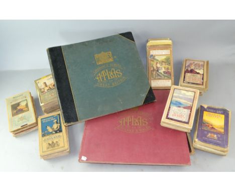 Early 20th century Ordnance Survey Atlas of Great Britain, x 3, and Ordnance Survey 1 maps with pictorial covers.    