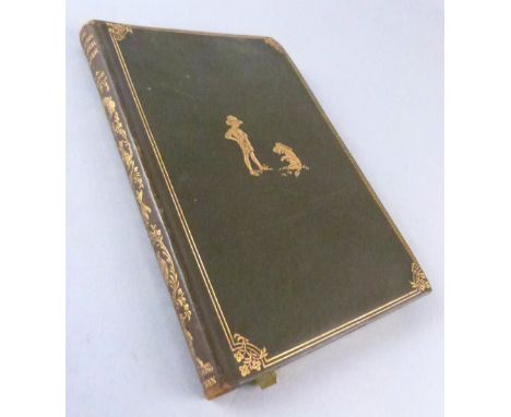 A. A. Milne, 'The House at Pooh Corner', first edition, published 1928 by Methuen & Co. Ltd., London, brown leather gilt tool