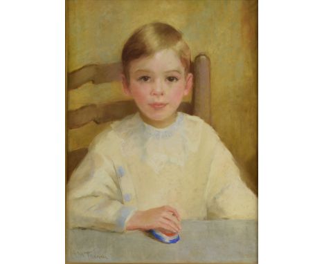 H M Turner Portrait of a boy signed gouache, 58cm x 40cm .    