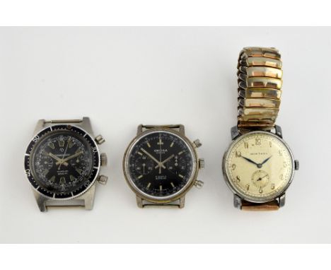  Updated description A 1950’s Oriosa Gentlemans  Chronograph  wristwatch, in Chrome plated case, with stainless steel back  t