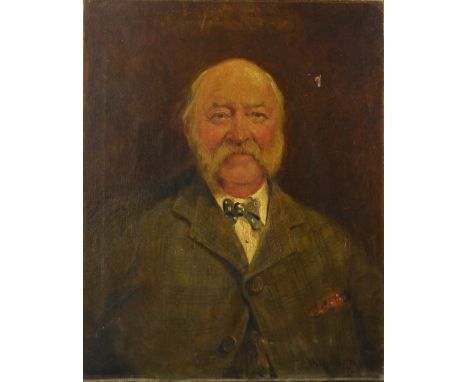 Wallace R. Hester (1866-c.1923) portrait of a gentleman, oil on canvas, signed and dated 17. 50cm x 40cm.    