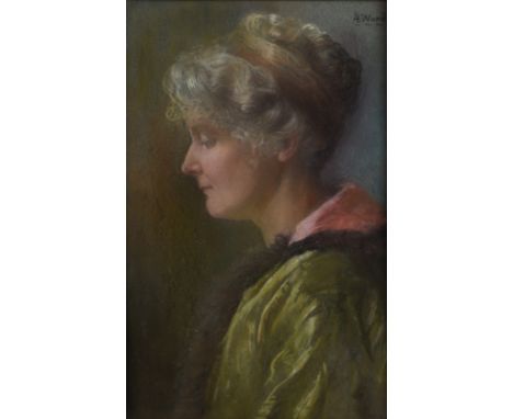 H. Ward, portrait of a lady, pastel, signed, 46cm x 30cm.    