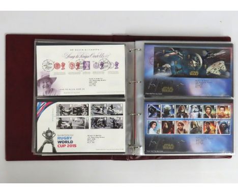 A Royal Mail album of first day covers, approx. 76, inc. Star Wars